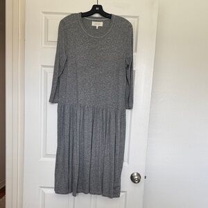 THE GREAT. Charcoal Maxi Dress